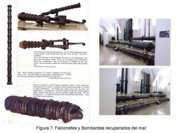 Ejemplos de armas recuperadas.